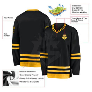 Maillot de hockey sur glace de conception personnalisée en polyester 100% Maillot de hockey sur glace à bas prix fabriqué en usine - Product Image 2