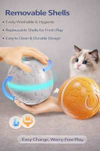 C Tipi Şarj Edilebilir Işıklı Elektrikli Yuvarlanan Köpek Topu Akıllı Uyandırma Etkileşimli İç Mekan Oyuncak Evcil Hayvan Oyuncağı - Product Image 4