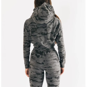 Nouveau design personnalisé haut court à capuche pour les femmes confortable à manches longues Out Wear grande taille bonne qualité femmes Sweat Shirt - Product Image 5