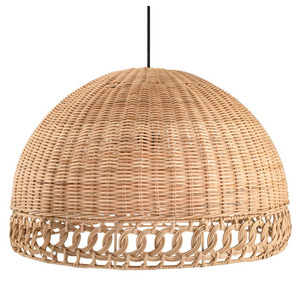 Lámpara de Techo Rectangular de Ratán Natural, Pantalla de Mimbre Tejida a Mano para Decoración de Interiores Rústica, Bohemia y Contemporánea - Product Image 5