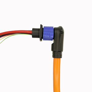 Cáp màu vàng 2 + 1 + 5pin góc bên phải EV pin sạc kết nối cắm với 9awg Cáp 700mm chiều dài cho EV Pin swopping - Product Image 4