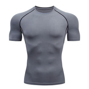 Haute qualité unisexe MMA Rash Guard Compression chemise Premium Jiu Jitsu équipement d'entraînement respirant écologique Logo avant court - Product Image 3