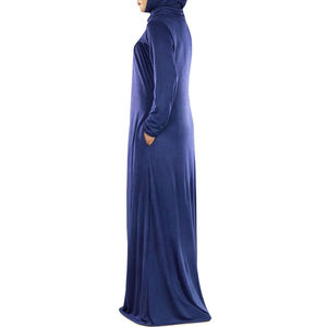 Caftan Abaya pour femmes, en polyester, longueur cheville, léger, élégant, islamique, respirant, manches longues, traditionnel, vêtement extérieur - Product Image 4