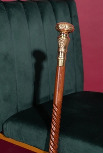 Canne de marche en bois, canne de marche artisanale avec poignée en laiton, canne de marche pour hommes et femmes, canne en bois artisanale - Product Image 3