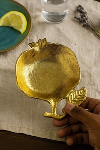 Elegante Tazón con Forma de Granada con Acabado Dorado para Servir Frutos Secos, Decoración de Mesa de Centro y Presentación de Regalos Premium de la India - Product Image 6
