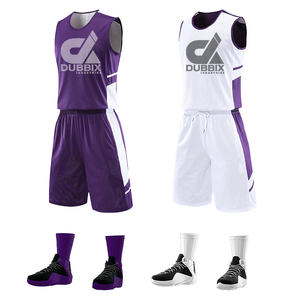 Conjunto de Uniforme de Baloncesto Reversible Personalizable para Hombre, 100% Poliéster, Transpirable, para Entrenamiento Deportivo de Verano, Ropa Deportiva 3D - Product Image 1