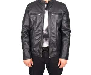 Gran oferta, chaqueta de cuero Bomber genuino de nuevo diseño para hombre, soporte de camuflaje, ropa de calle de manga completa transpirable ecológica - Product Image 1