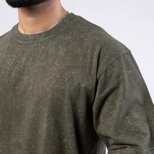 Custom Heavy Oversized 100% Cotton Men's <b>T</b>-<b>Shirt</b> High Quality Loose <b>Garden</b> Neck White Blank Plain Worested Fabric Type - Product Image 6