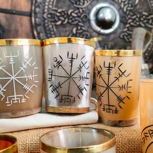 Taza de cuerno de búfalo natural hecha a mano, taza rústica ecológica, duradera y elegante, perfecta para café, té, whisky, Oficina - Product Image 2