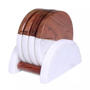 From STAR Wood & White Resin Coasters in Round Shape Coaster <b>for</b> Home Hotel Restaurant Cup Coaster & <b>Tea</b> Coaster at Best <b>Sale</b> - Product Image 4
