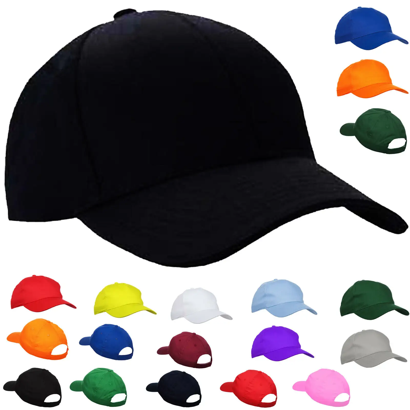 野球帽大人のメンズとレディース調節可能なサマーキャップと帽子100 PLAINサマーファッション調節可能なアウトドアスポーツ帽子アウト