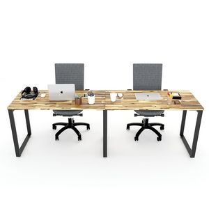 Escritorio Contemporáneo de Madera de Acacia para 2 Personas, 240x60cm, Muebles para el Hogar/Oficina HBWD037 - Product Image 4