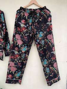 ชุดนอน100% ผ้าฝ้ายสุดหรูสำหรับใส่ในฤดูร้อนสำหรับฤดูใบไม้ผลิฤดูใบไม้ร่วงชุดกลางคืนพิมพ์ลายดอกไม้สุดพิเศษอินเดีย - Product Image 2