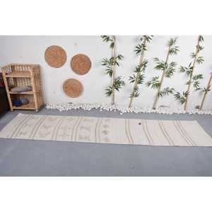 Alfombra Turca, Alfombra de Pasillo de 2.3x10.1 pies, Alfombra Kilim Beige Estilo Suroeste - Product Image 2