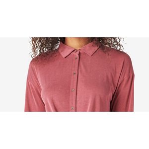 Camicia da donna Lucky Brand in maglia rossa con orlo a torsione e bottoni, taglia piccola - Product Image 2