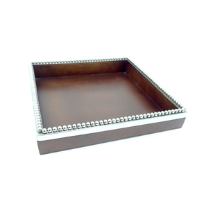 Aluminium Métal Forme Unique Plaqué Argent Plateau de Service Style Fantaisie Luxe Fait Main Vente à Chaud Excellente Qualité - Product Image 2