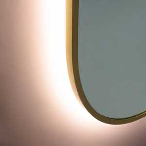 Miroir rétroéclairé par LED avec cadre effet laiton 60X160CM - Product Image 3