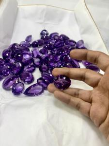 Cuarzo amatista natural, lote de mezcla facetada, gran tamaño, forma, púrpura, azul, piedras preciosas sueltas, venta al por mayor, amatista a granel - Product Image 3