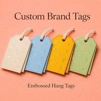 Étiquettes en papier personnalisées avec logo, étiquettes suspendues, étiquettes personnalisées avec motif de patte en relief, étiquettes de marque pour animaux de compagnie en carton bicolore