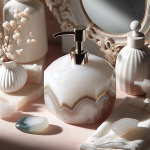 ชุดเครื่องจ่ายสบู่ในห้องน้ำทำจากเรซินหรูหรา - Product Image 2