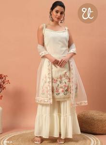 Georgette salwar kameez สำหรับเทศกาลปาร์ตี้งานปักแบบทันสมัย - Product Image 5