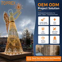 Décoration de Noël géante TOPREX, lumière LED 3D en forme d'ange, résistante aux intempéries, qualité professionnelle, pour extérieur, rue, festival, centre commercial, projet de décoration