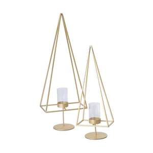 Porte-bougie moderne en métal doré, style pilier circulaire, candélabre de luxe en fil de fer, centre de table de mariage, décoration intérieure, vente en gros - Product Image 4