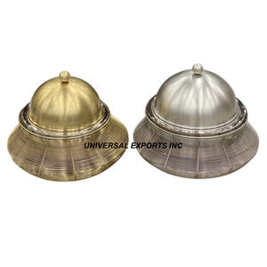 Ensemble de trois chauffe-aliments fini mat argenté Fournitures pour hôtels et restaurants Vaisselle Pot en métal - Product Image 3