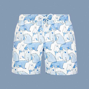 Bañador de poliéster para hombre, impermeable, de secado rápido, pantalones cortos de baño personalizados - Product Image 2