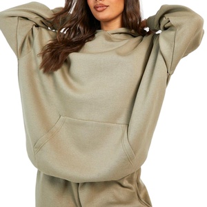 Pantalones de chándal y Sudadera con capucha de alta calidad para mujer, conjuntos de dos piezas, chándal deportivo de algodón polar informal para correr, sudaderas con capucha de gran tamaño para mujer - Product Image 5