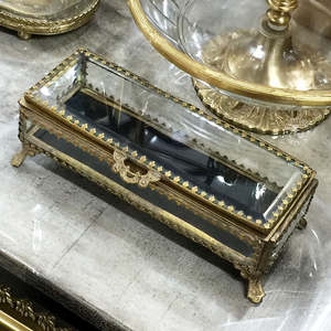 Caja de latón cristal dorado - Product Image 6