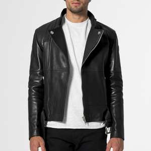 Veste en cuir pour homme en cuir de vachette de haute qualité, légère, veste en cuir d'hiver, couleur noire, durable, manteau d'hiver chaud pour homme - Product Image 6