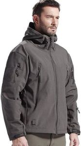 Cheap Wholesale High Street Style <b>Men</b> Unisex Softshell Hooded <b>Jacket</b> Stand Collar Eco-Friendly <b>Reversible</b> Waterproof Breathable - Product Image 3