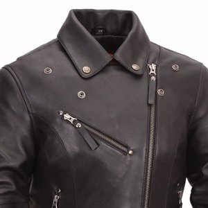2025 vente en gros mode grande taille hommes Racer moto vestes en cuir Bomber veste fermeture éclair manteau noir veste en cuir - Product Image 3
