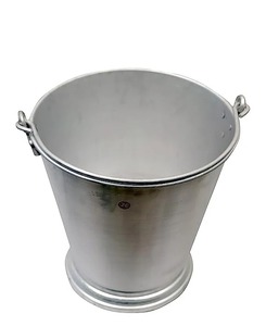 Seau de rangement multifonctionnel en acier inoxydable de qualité alimentaire, avec poignée portable, style seau incliné, en métal avec couvercles - Product Image 2