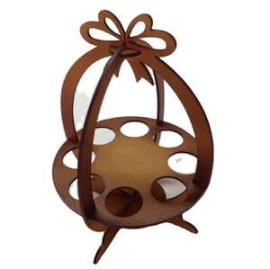 Nouveau support en bois à 6 œufs avec finition dorée support à œufs de forme longue pour la cuisine à domicile support de rangement à prix raisonnable - Product Image 4