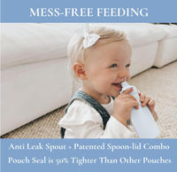 Pochettes pour aliments pour bébés en silicone réutilisables et non toxiques, stockage d'aliments pour bébés rechargeable, pochettes à presser pour les tout-petits