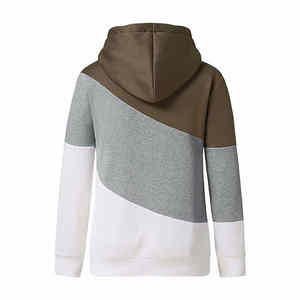 Sweat-shirt à capuche oversize unique et respirant pour femme, 100 % coton, imprimé, couleurs unies, hiver, devant imprimé - Product Image 2