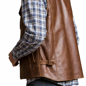 Chaqueta de Cuero Casual de Invierno para Hombre, Chaleco con Logotipo Bordado Personalizado, Transpirable, Nueva Moda, Ropa Exterior - Product Image 3
