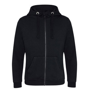 Sweat à capuche noir zippé en molleton de coton, fermeture éclair intégrale, tendance, nouveau logo personnalisé imprimé, sweat à capuche chaud d'hiver pour hommes - Product Image 5