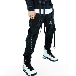 Techwear pantalón con cinta Streetwear pantalón negro mate hombres Cyberpunk Jogger pantalón Unisex Techwear Ninja pantalón HolyGrail ropa - Product Image 5