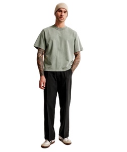 เสื้อยืดขายส่ง เนื้อผ้าหนา แขนสั้น ทรงหลวม ทรงบ็อกซี่ ผ้าฝ้าย 100% สีพื้น ไม่มีลาย ไหล่ตก - Product Image 2