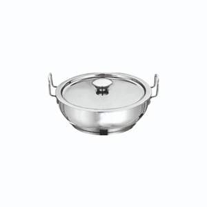 Milton Oval S S Kadhai Stainless Steel <b>Pot</b> With Lid Glossy Scratch Resistant Dishwasher Safe Home Kitchen Silver - Product Image 4