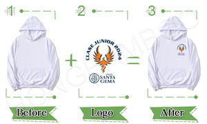 Sudaderas con capucha extragrandes unisex con logotipo personalizado de fábrica al por mayor para hombre - Product Image 3