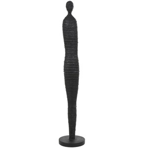 Sculpture de table noire artisanale apporte un charme accrocheur au design contemporain unique et un style sophistiqué - Product Image 2