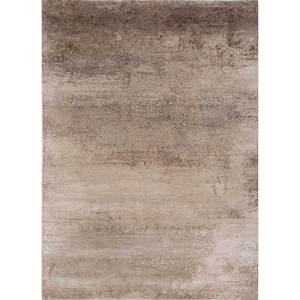 Alfombra Kavi Ivory Afterglow de Lana y Seda de Bambú Anudada a Mano con Patrón Abstracto para Decoración de Sala de Estar, Eskm-04 - Product Image 1