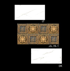 Haute voile Premium technique moderne impression numérique en céramique antibactérien intérieur carreaux de mur 300X600mm poli améliore le mur - Product Image 1