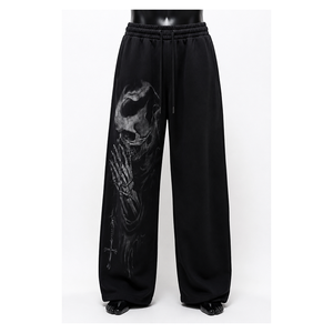 Custom High Quality Cotton Blends Sweatpants Mens Cotton Baggy Joggers Sun Faded Acid Wash Vintage Sweatpants - Product Image 1