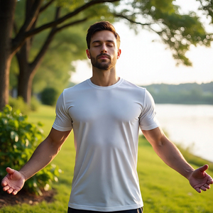 OEM เสื้อยืดกีฬาระบายอากาศแห้งเร็วพร้อมชุดออกกำลังกายและชุดกีฬาโลโก้ตามสั่ง - Product Image 2