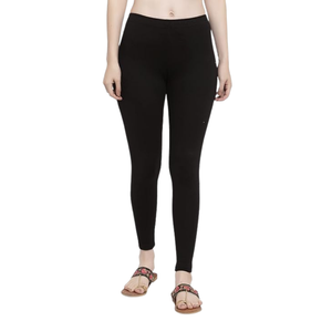 Leggings de yoga pour femmes en coton biologique et fibre de bambou, décontractés, respirants, tricotés, confortables, pour l'été, en gros - Product Image 1